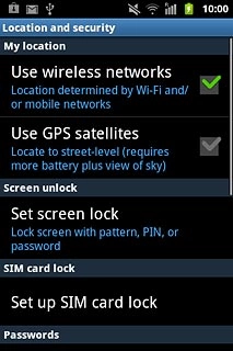 When the box next to the menu item is ticked (V), the function is turned on.