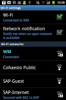 When the box next to the menu item is ticked (V), Wi-Fi is turned on.