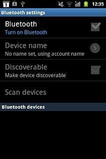 Press Bluetooth to turn Bluetooth on or off.