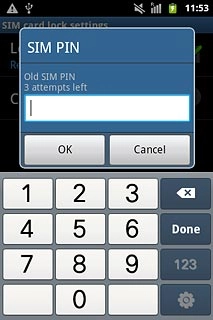Key in your current PIN and press OK.