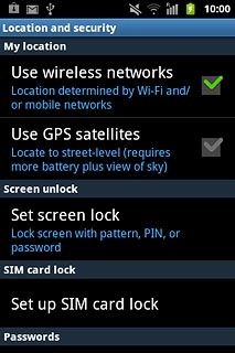 Press Use GPS satellites to turn the function on or off.