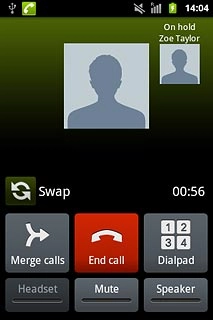 Make sure the call you want to end is active.Press End call.The active call is ended and the call on hold is automatically activated.