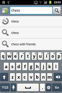 Key in the name of the required application and press the search icon.