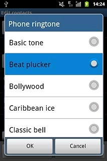 Press the required ring tone to listen to it.