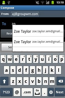 Press the required contact.To add more recipients.