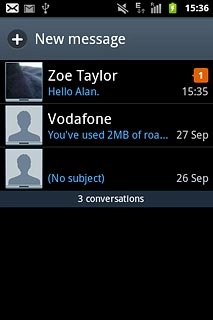 Press the required sender.