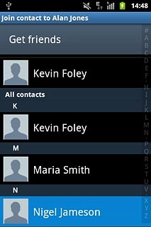 Press the required contacts to merge the contacts.