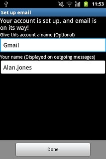 Press the field below Give this account a name (Optional) and key in a name for your email account (such as Private or Work).