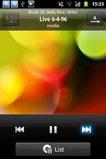 To go to the next audio file:Press arrow right.