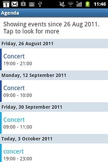 Press the required appointment to view the appointment details.