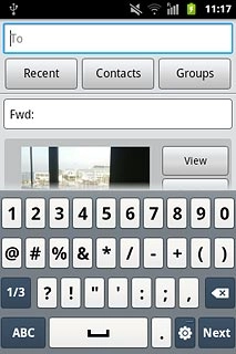 Press To.Key in the first letters of the required contact.Matching contacts are displayed.