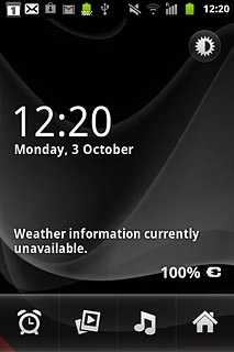 Press the alarm icon.