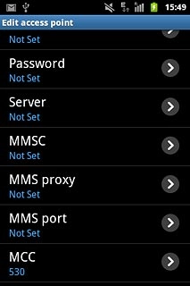 Press MMS port.