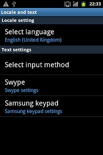 Press Select language.