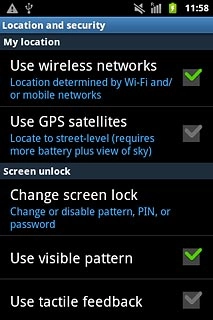 Press Change screen lock.