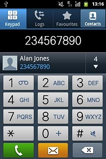 Key in the required number and press the call icon.