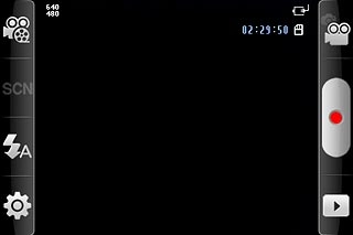 If the video recorder is turned on:Press the video recorder icon.