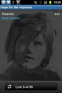 Press and hold the required audio file until a pop-up menu is displayed.