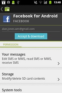 Press Accept & download to confirm.Wait while the application is downloaded and installed.