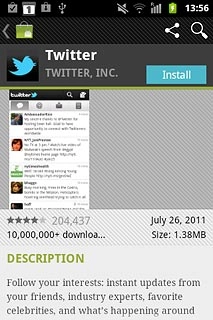 Press the field below Install.