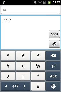 Press the required symbols.