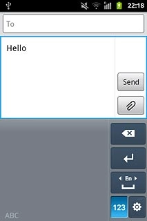 To key in letters:Press the symbol selection icon until ABC is displayed in the bottom left corner of the display.