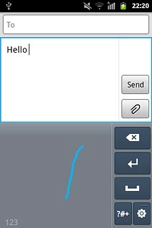 Key in the required letters, numbers or symbols in the text input field.Your phone automatically suggests a letter, number or character matching what you've keyed in.