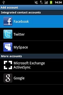 Press the required social network or the required email account.