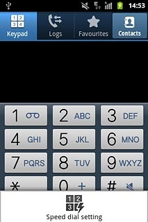 Press Speed dial setting.