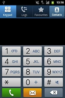 Press the Keypad tab.