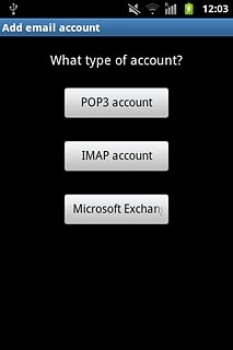 Press Microsoft Exchange ActiveSync.