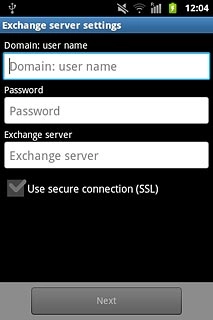 Press the field below Domain: user name and key in the domain and username separated by a 