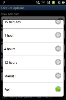 Press Push, Manual or the required frequency.