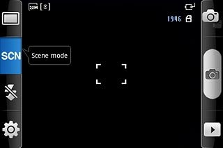 Press the scene mode icon.