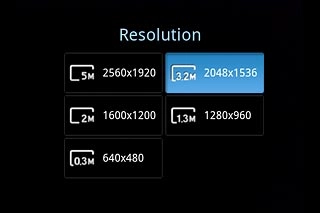 Press the required resolution.