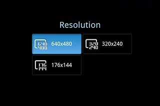 Press the required resolution.