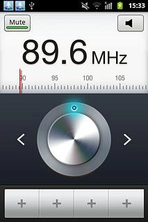Turn the wheel to select the required frequency