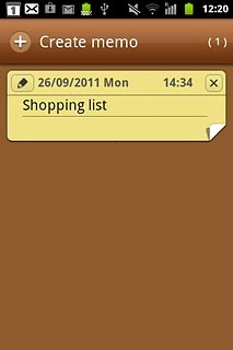 Press Create memo.