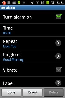 Press Vibrate to turn vibration on or off.