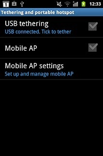 Press Mobile AP settings.