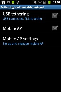 Press Mobile AP to turn on the function.