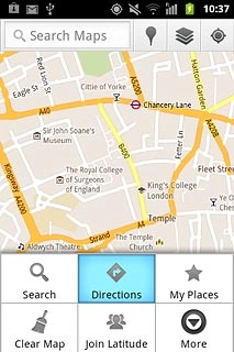 Press the directions icon (an arrow).