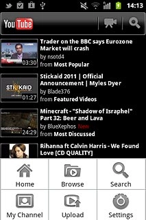 Press My Channel.Follow the instructions on the display to log on.