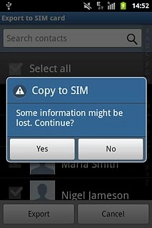 Press Yes to confirm.