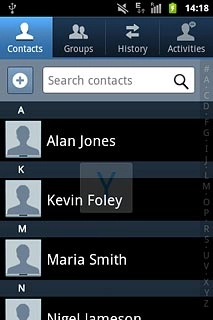 Press the new contact icon.