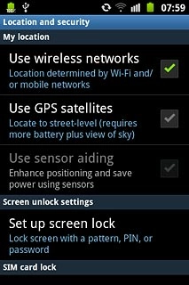 When the box next to the menu item is ticked (V), the function is turned on.
