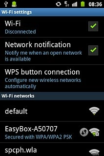 When the box next to the menu item is ticked (V), Wi-Fi is turned on.