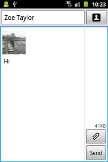 Press Send when you've finished your picture message.