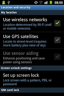 Press Use GPS satellites to turn the function on or off.