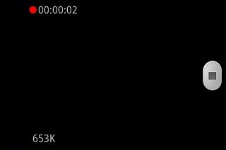 Press the stop icon to stop the video recorder.The video clip is automatically saved.